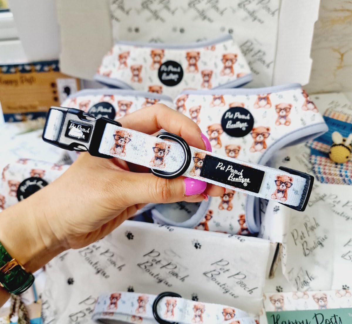 RUSTY BEAR DOG COLLAR XS