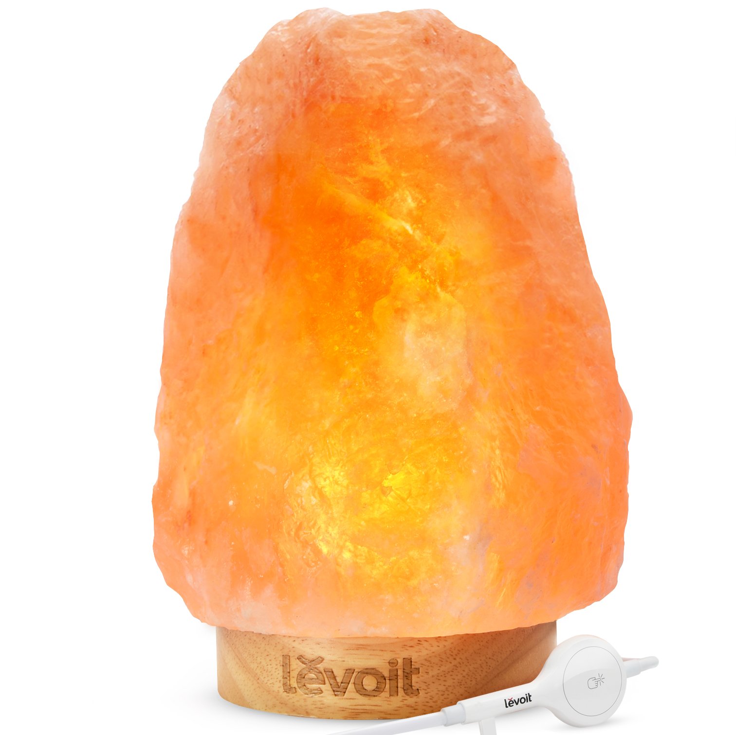 Levoit Large Salt Lamp, Pink Crystal Hand Carved Himalayan Sea Salt