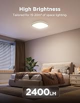 Govee LED Ceiling Light Smart RGBIC 2400LM Matter Alexa Google 30cm Square view 5