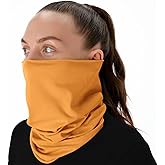 CheshKit Organic Cotton Breathable Summer Neck Gaiter for Men and Women - Face Scarf for Outdoor Activities (Apricot, Small, 2 Pack)