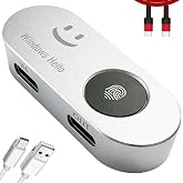 Portable USB Fingerprint Reader for Windows 10/11 PC and Laptops, Windows Hello Biometric Scanner, 360&deg; Touch, Fast Login (<1 Second), Type-C Fingerprint Reader with Security Key.