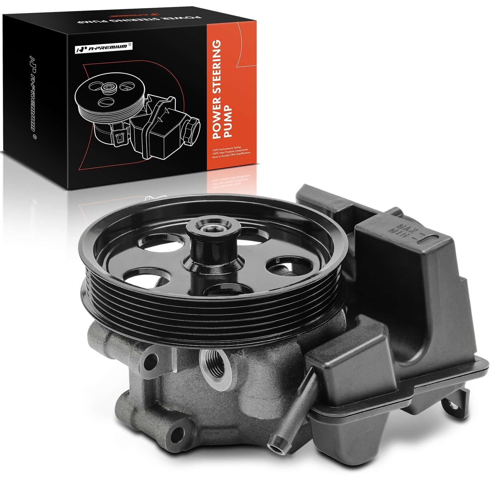Photo 1 of A-Premium Power Steering Pump, with Pulley & Reservoir, Compatible with Ford Focus 2006-2011, Transit Connect 2010-2011, 2.0L 2.3L 2.5L Gas, Replace # N7120153, 6S4Z3A674A