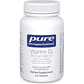 Pure Encapsulations Vitamin D3 125 mcg (5,000 IU) - Supplement to Support Bone, Joint, Breast, Heart, Colon, and Immune Health* - with Vitamin D - 250 Capsules