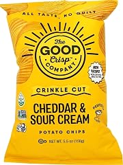 The Good Crisp Company, Chips Potato Crinkle Cut Sour Cream Cheddar, 5.5 Ounce