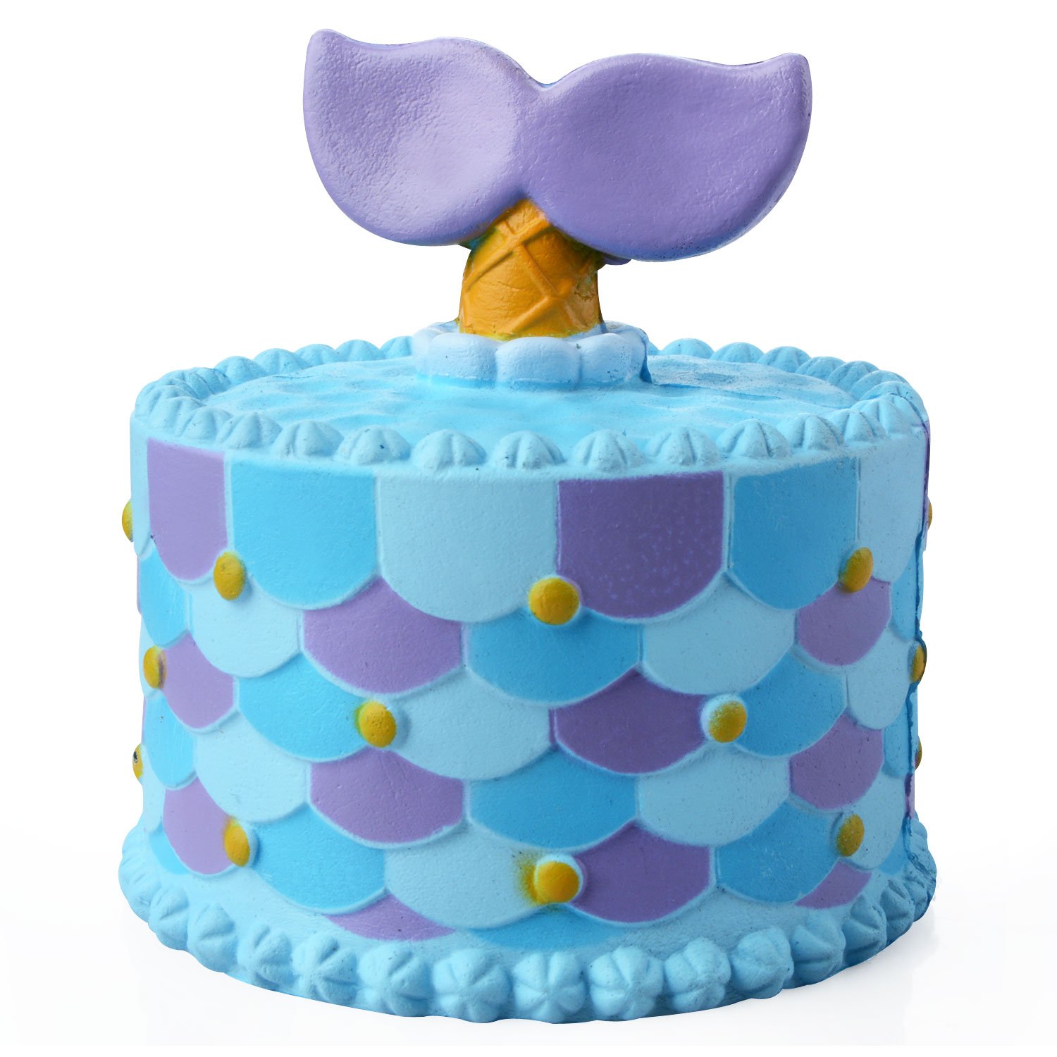 Slow Rising Squishies,ASDOMO 14CM Simulation PU Slow Rebound Unicorn Narwhal Mermaid Cake - Random Color 1PCS