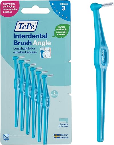 TePe Angle Interdental Brush Blue ISO 3 0.6mm 6pcs