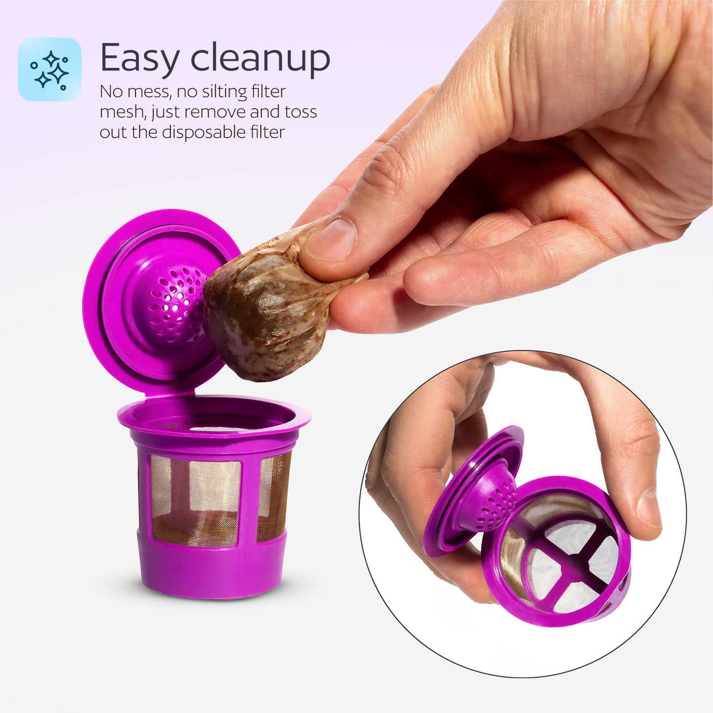 Disposable K Cup Filters, 300 Count Disposable Paper Filters for Keurig Reusable K Cups, White