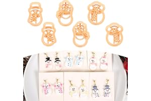 Christmas Snowman Polymer Clay Cutters - 6 Pcs Cute Snowman Clay Cutters for Earrings Jewelry Winter Holiday Xmas