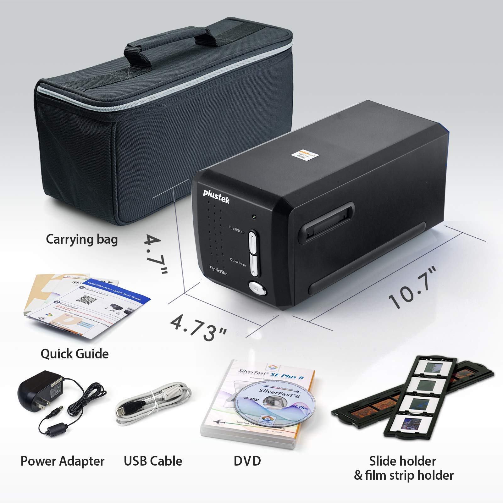 PlustekOpticFilm 8200i SE Film & Slide Scanner Converter + 35mm Negative Film Stripe kit x 2