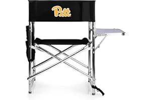 PICNIC TIME NCAA Iowa Hawkeyes Sports Chair with Side Table - Beach Chair - Camp Chair for Adults