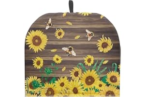 Eheartsgir Bee Sunflower Tea Cosy for Teapots, Washable Heat Preservation Tea Cosy Kettle Cover for Table Hotel Tea Party, Both Sides Can Be Used Teapot Breakfast Pot Warmer