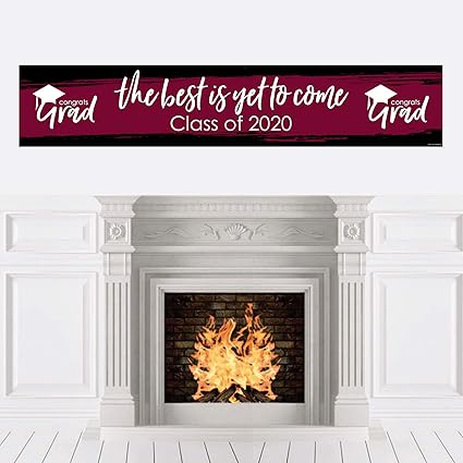 Amazon Com Big Dot Of Happiness Maroon Grad Best Is Yet To Come
