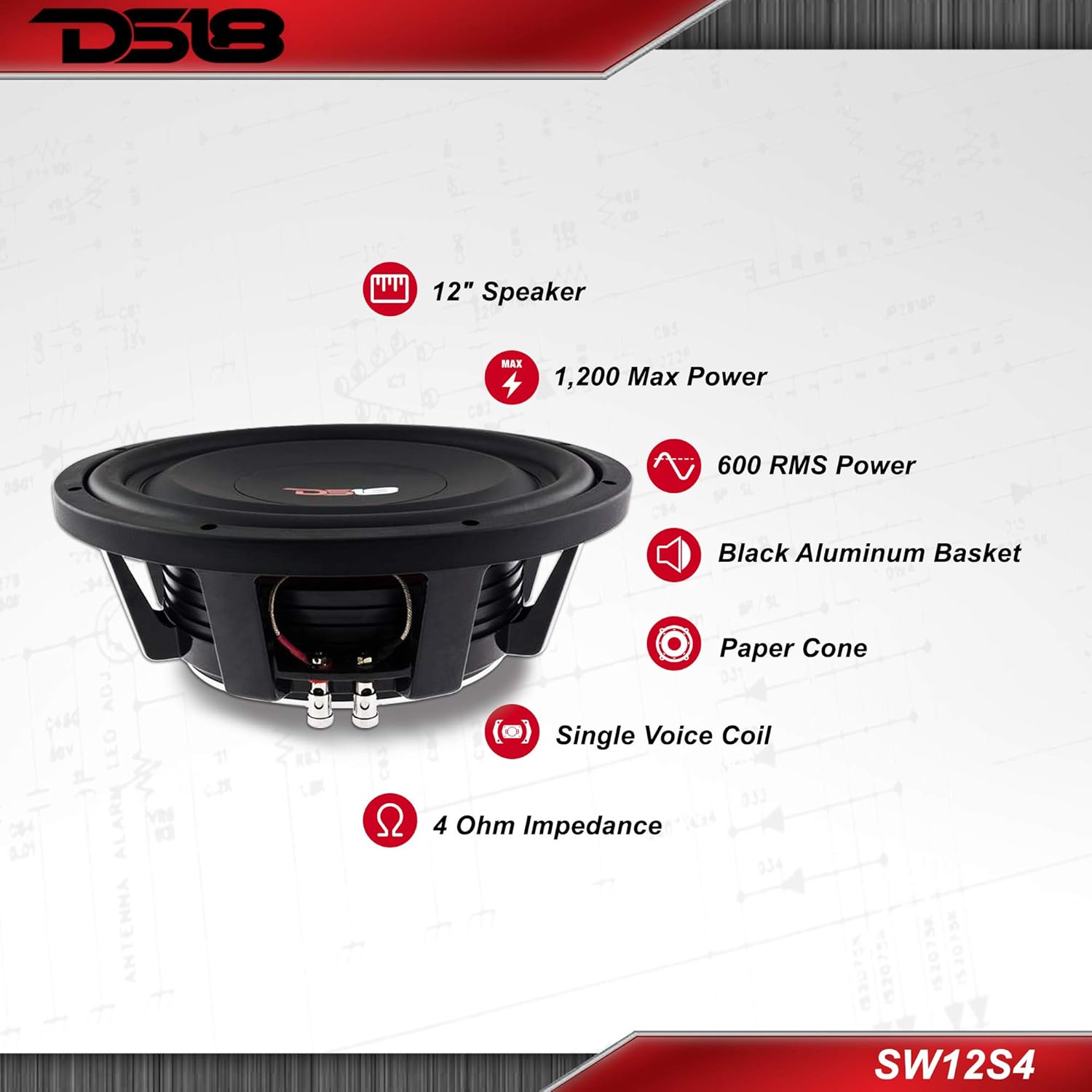 ds18 shallow subwoofer 12