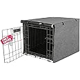 Seiyierr Dog Crate Cover - Kennel Covers Fit for 24 Inch Dogs Crate, Double Door Polyester for Wire Puppy Cage Indoor Outdoor Protection, Grey