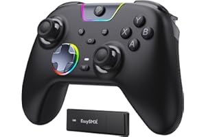 EasySMX X05 Pro Wireless PC Controller, Upgraded 2-Stage Triggers，Mute Buttons，Hall Joysticks，1000Hz Polling, 8-Way D-Pad, 10