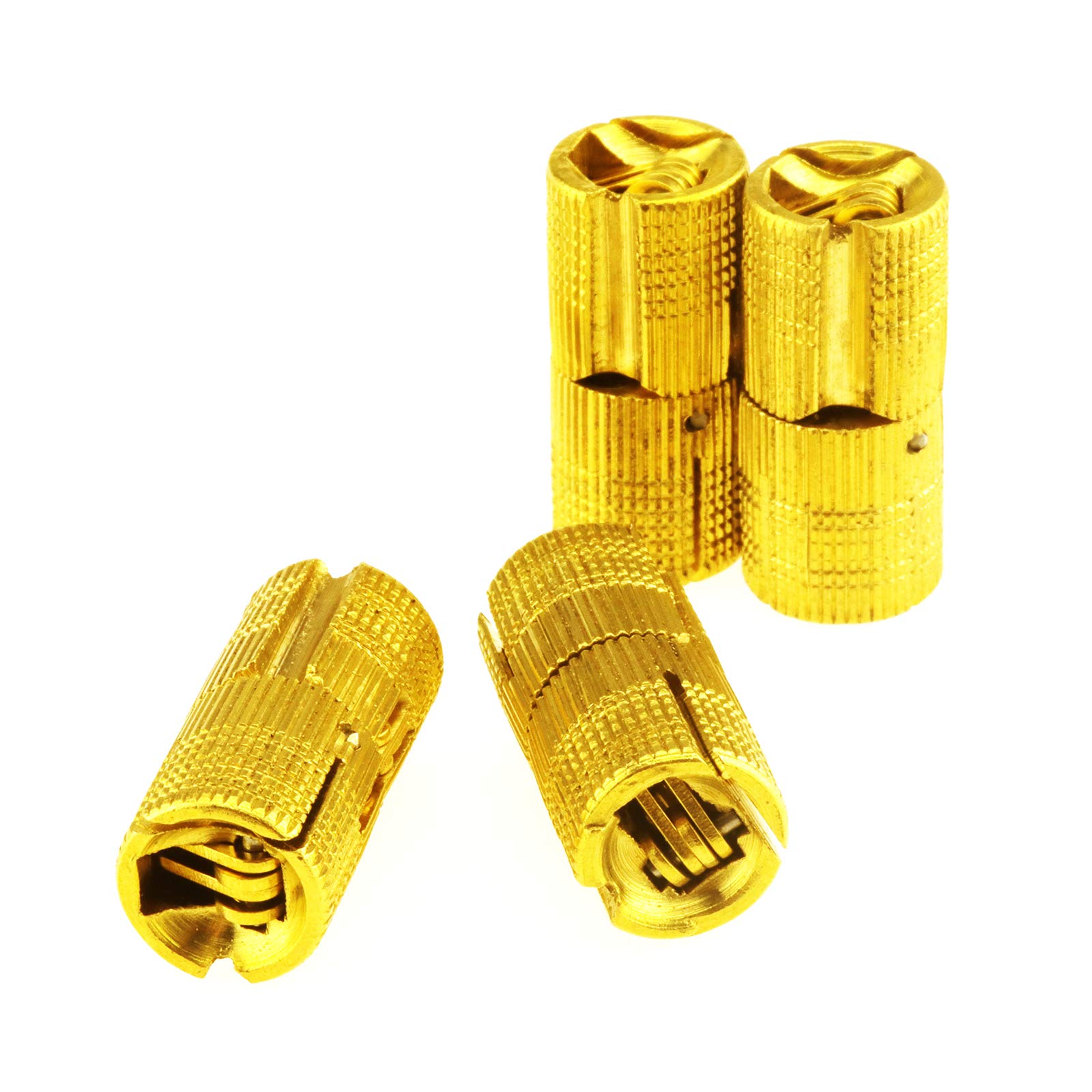 OTOTEC 4 x 12mm Brass Hidden Barrel Invisible Hinge Cabinet Door Caravan Worktops 180º