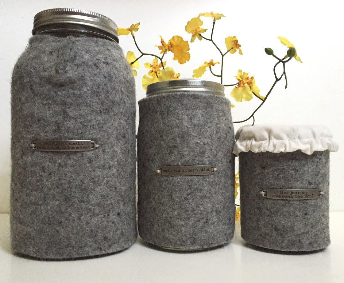 Wool Mason Jar Insulator | Set of 2 (Half Gallon)