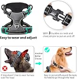 HEELE No Pull Dog Harness Large Reflective Adjustable Front Back Leash view 2