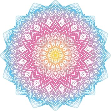 Wandtattoo Mandala Blume Blau Pink Wandsticker Wanddeko Wohnzimmer Deko Amazon De Baumarkt