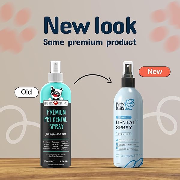 PETS ARE KIDS DOG DENTAL SPRAY – 8OZ PREMIUM DOG BREATH SPRAY & DENTAL CARE – NATURAL BREATH FRESHENER, FIGHTS TARTAR, PLAQUE & GUM DISEASE, MOUTHWASH FOR DOGS & CATS – MINT FORMULA WATER ADDITIVE