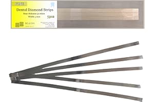 BELEON GOODS FOR LIFE BELEON Dental Diamond Strips - Soft 5pcs 4mm x 145mm - Dental Stainless Steel Strips Abrasive for Contouring Teeth Polishing Finishing Tooth Polisher