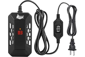AQQA Aquarium Submersible Heater for Fish Tank,LED Temperature Display and Built-in Thermometer,External Controller Temperatu