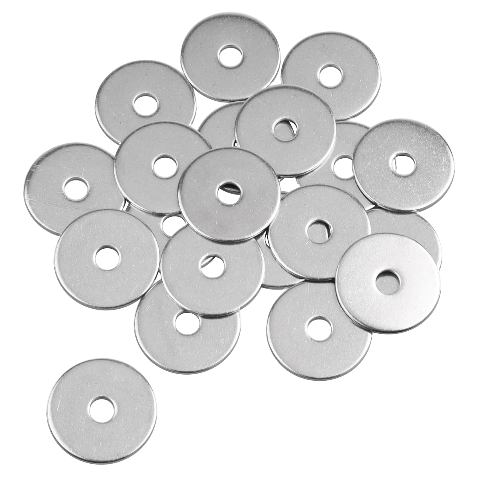 Caianwin M4 Washers 20Pcs, M4 x 25mm Penny Washers Stainless Steel Flat Washer for m4 Bolts Screws & Nuts
