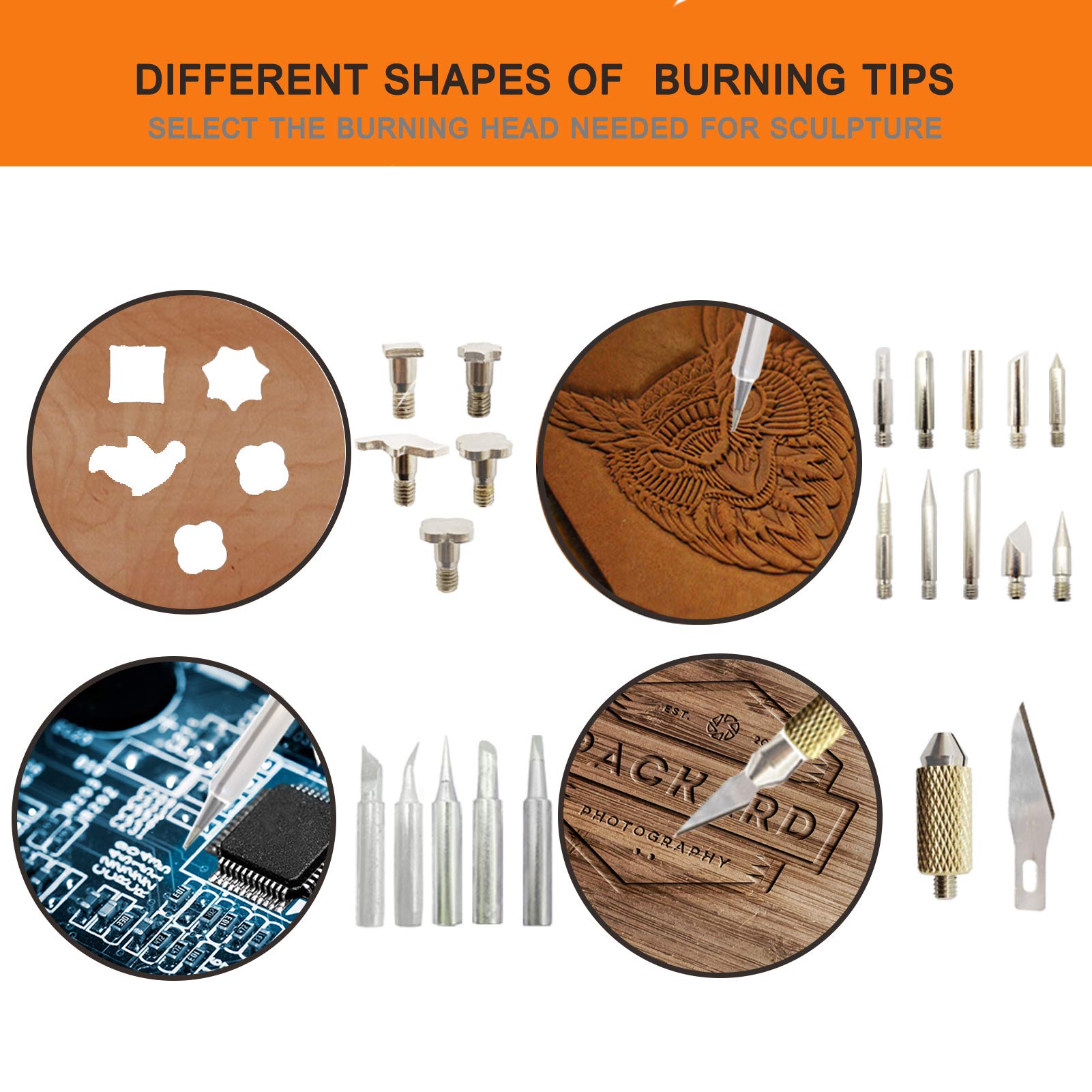 Wood Burning Kit, 110 Pieces Wood Burning Tool with Adjustable Temperature 200-420°C, Professional Wood Burner Pen for Embossing Carving Soldering
