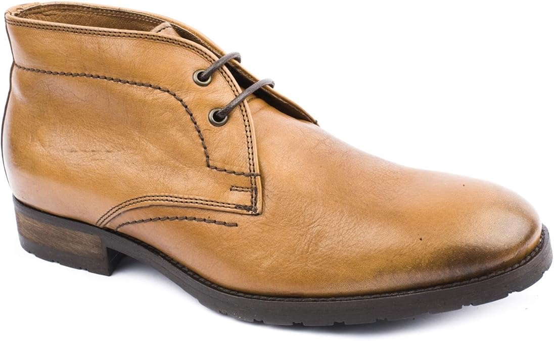 Mens Jones Bootmaker Davit 2 Brown Beige Lace up Boots Size 12