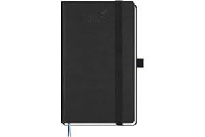 BEZEND Pocket Calendar 2026 Weekly and Monthly (3.5" x 6") Small Daily Planner for Purse (Jan-Dec) with Notes & Expenses, Inner Pocket, Pen Holder, Vegan Leather Hardcover - Black