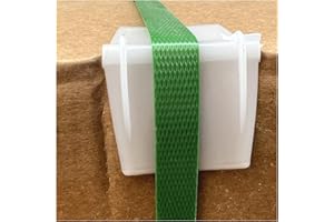 NVOYAJUAN NVOYAUAN 2.13"x1.97"Plastic Edge Protectors for up to 1.5" Strapping Reusable Packaging Corner with Anti-Slip Column Strong resilience(White/60)