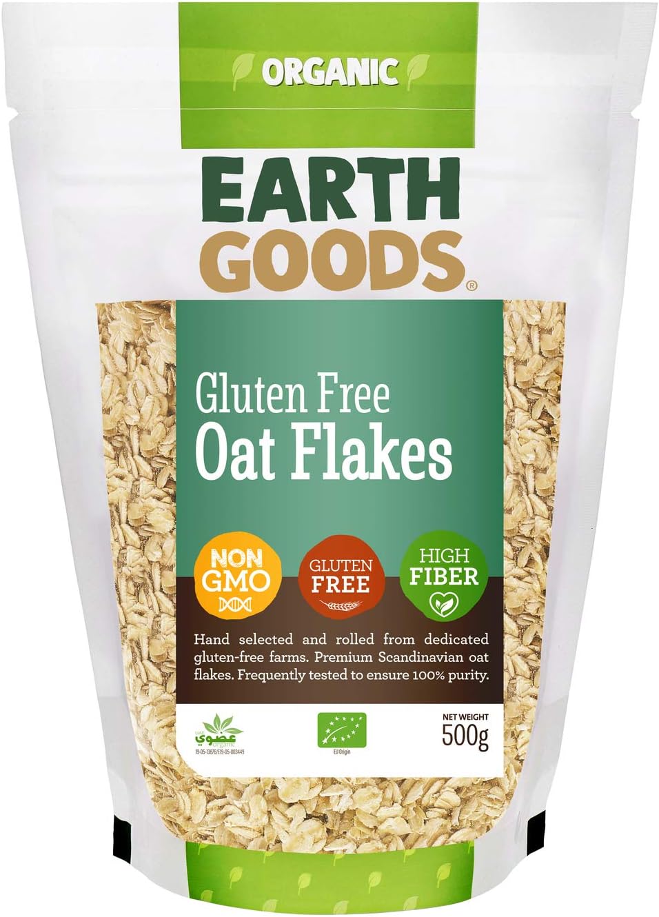 Earth Goods Organic GlutenFree Oat Flakes, NONGMO, GlutenFree, High