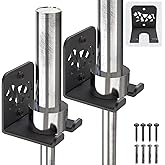 Kipika Versatile Wall Mounted Barbell Holder with Hooks Storage Rack for Barbell Bars Holds Under 33mm Bar Size and Fitness Accessories Space-Efficient Gym Organization for Home &amp; Commercial Use