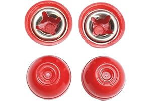 Quadrapoint Hub Cap Replacement Compatible with Popular Red Wagon Brand for Classic Infant Walker Wagon - fits 1/4 Inch Axle Diameter, Red 4-pk