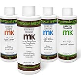 Moroccan Keratin Brazilian Keratin Hair Treatment blowout Straightening Product Professional Grade Natural Organic Looking Results at Home or Salon (4 Piece Set 120x4)