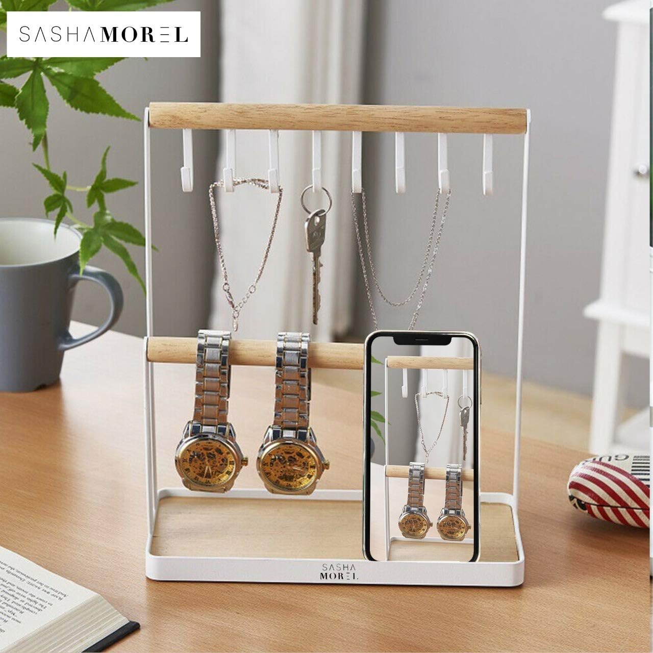 Sasha Morel Jewellery Stand, Jewellery organiser, Brown - Image 3