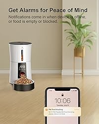 Petory Automatic Cat Feeders Wi-Fi - 4L Dry Food
