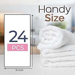 Hotel Quality White Cotton Hand Towels for Bathroom