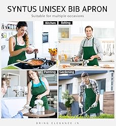 Syntus 2 Pack Adjustable Bib Apron Waterdrop