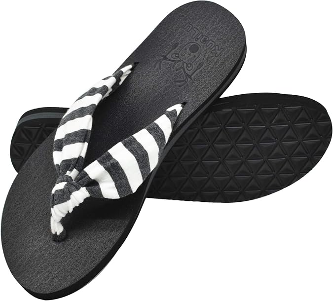 Amazon.com | KUAILU Women's Yoga Foam Flip Flops with Arch Support Thong Sandals Non-Slip | Flip 