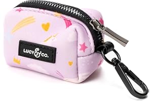 Lucy & Co. Unicorn Magic Dog Poop Bag Holder - Leak Proof Dispenser - Hygienic Pet Poop Pickup (Purple & Pink Unicorns)