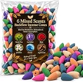 Sukh Backflow Incense Cones - 108 PCS Waterfall Incense Cones | 6 Fragrance Varieties For Meditation, Relaxation And Home Ambiance, Ideal For Waterfall Incense Burners, Gifts And Decor