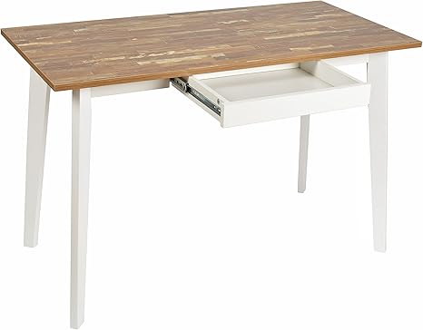 Ts Ideen Ess Tisch Schreibtisch Arbeitstisch Kuchentisch Weiss Holz Landhaus 75 X 116 5 Cm Amazon De Kuche Haushalt