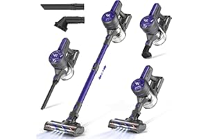 TVWIO Vacuum Cleaner Cordless Vacuum Cleaner,Stick Vacuum Cleaner with Powerful Suction,Rechargeable Vacuum 2200mAh Battery Up to 30 Mins Runtime Lightweight Vacuum Cleaner for Pet Hair Hardwood Floor