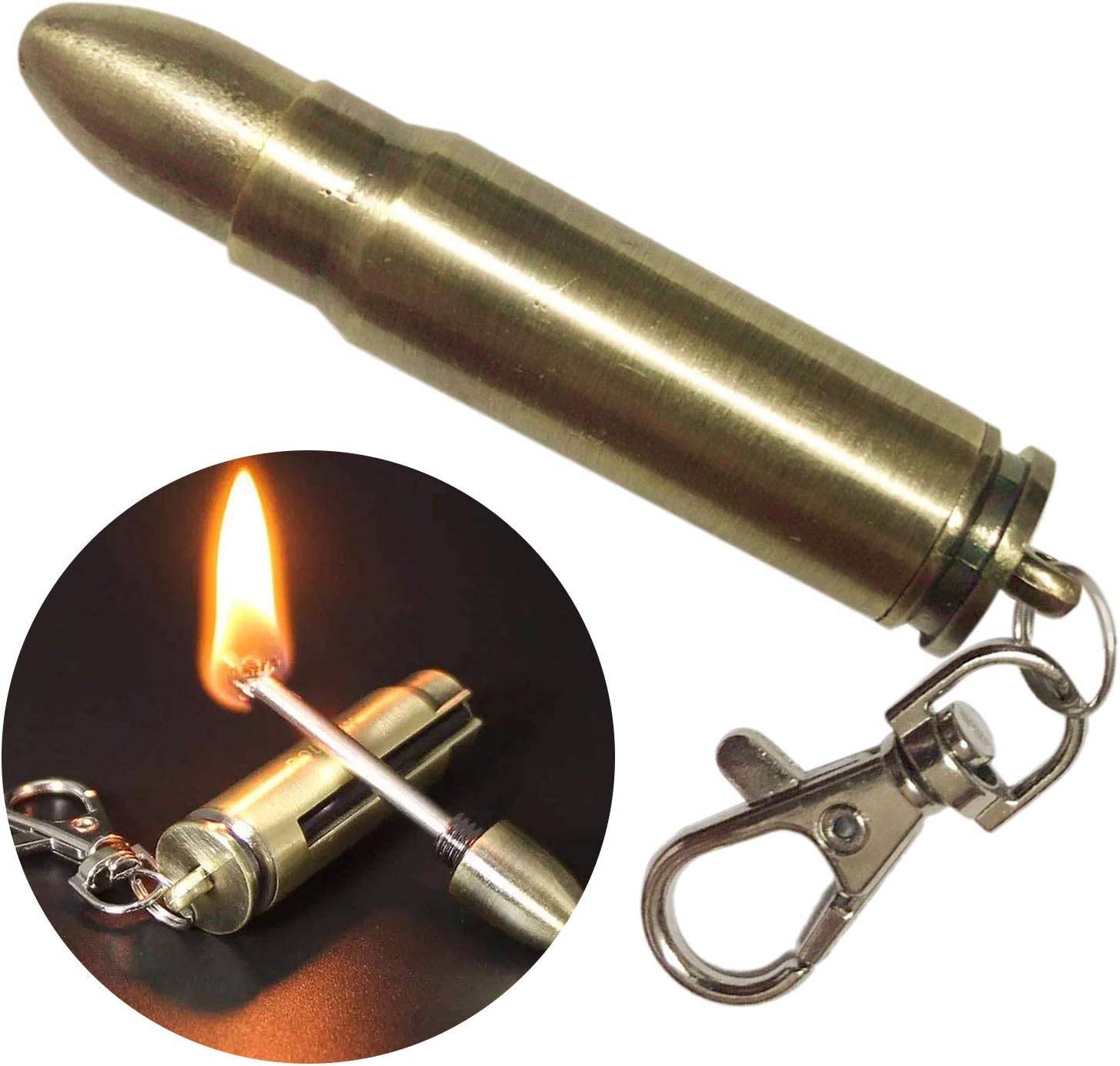 VARWANEO Matchstick Fire Starter, Refillable Metal Keychain
