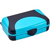 LockerMate by Bostitch Hard Pencil Case, Durable Plastic Pencil Box, Kid-Friendly Design, Blue &amp; Black