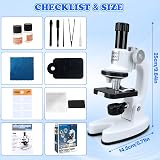 deAO 1200X Kids Microscope Kit LED Mobile Phone Adapter STEM Toy Magnifying view 7