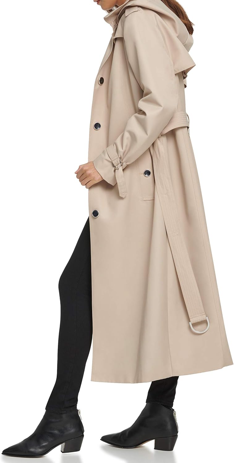 DKNY womens Dkny Trenchcoat Belted Maxi: Clothing