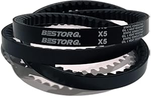 BESTORQ 5VX750 Rubber V-Belt, Raw Edge/Cogged, Black, 75" Length x 0.63" Width x 0.53" Height