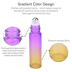 PrettyCare 12 Pack, 10 ml Essential Oil Roller